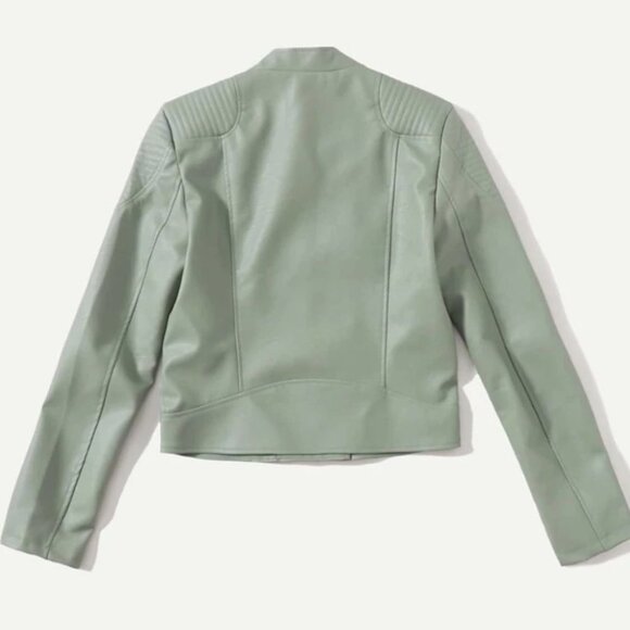 Vegan Leather Minimalist Moto Jacket Black - Picture 8 of 16